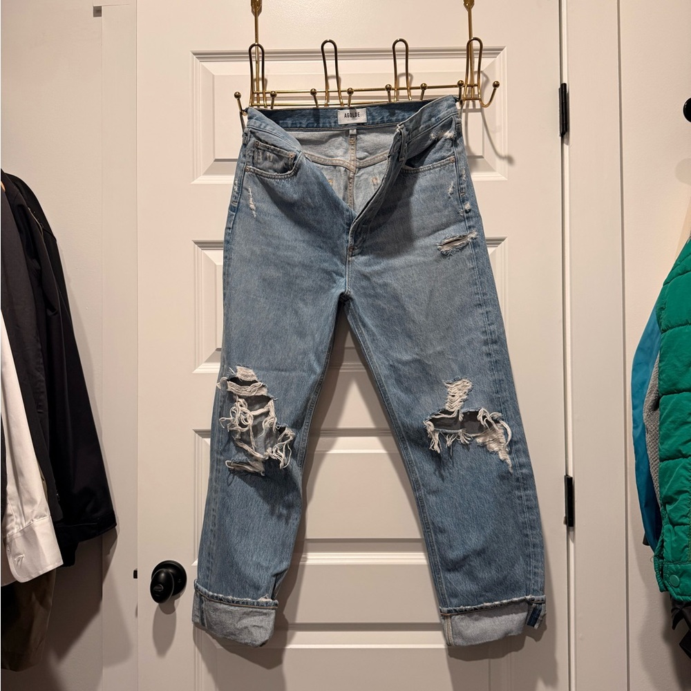 AGOLDE Distressed Blue Jeans